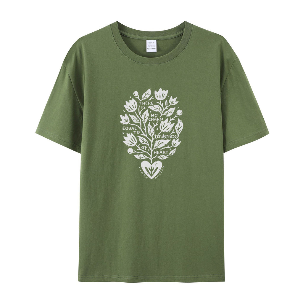 Tenderness of Heart Jane Austen Quote cotton T-Shirt