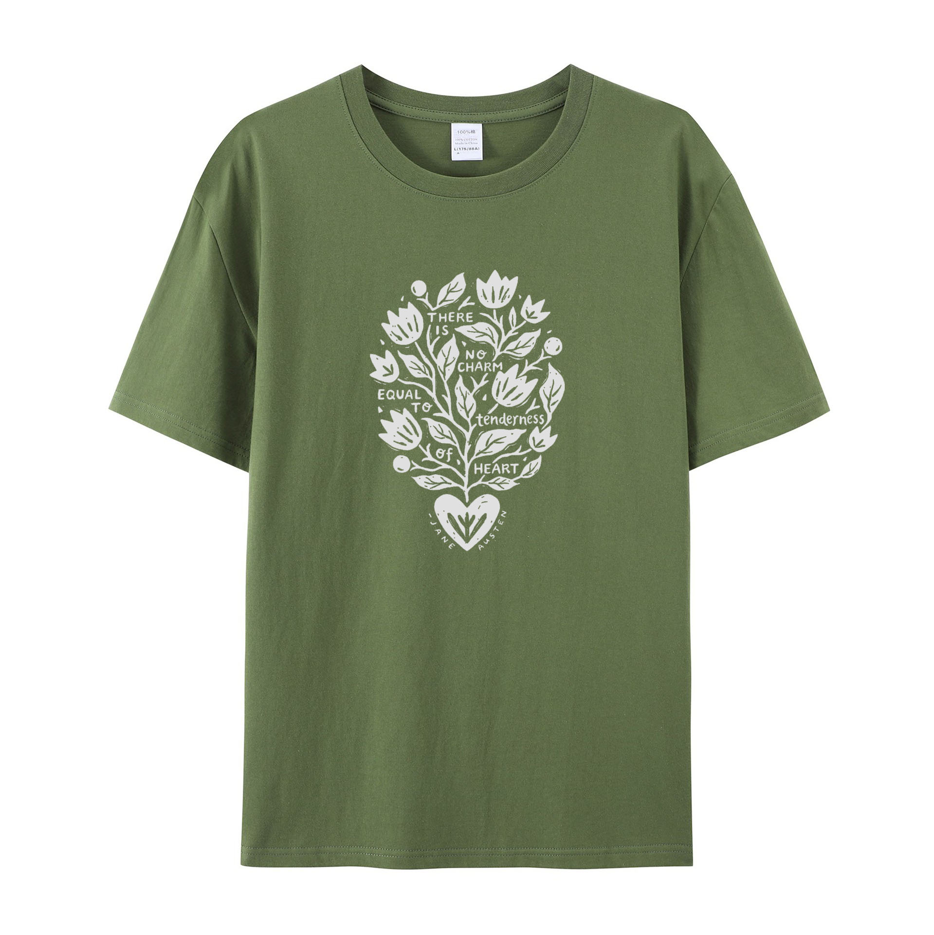 Tenderness of Heart Jane Austen Quote cotton T-Shirt