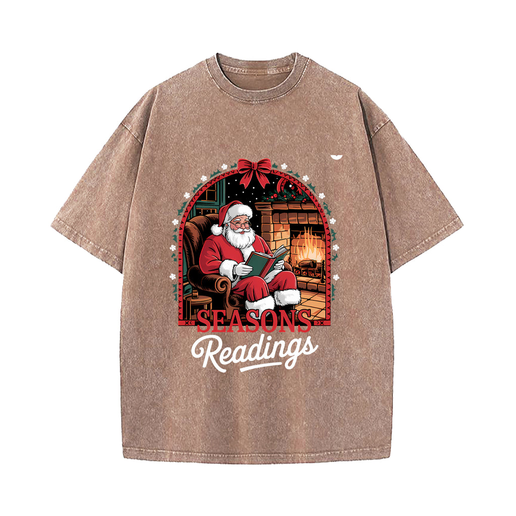 Reading Santa Claus Bookish Christmas Reading Lovers Essential T-Shirt