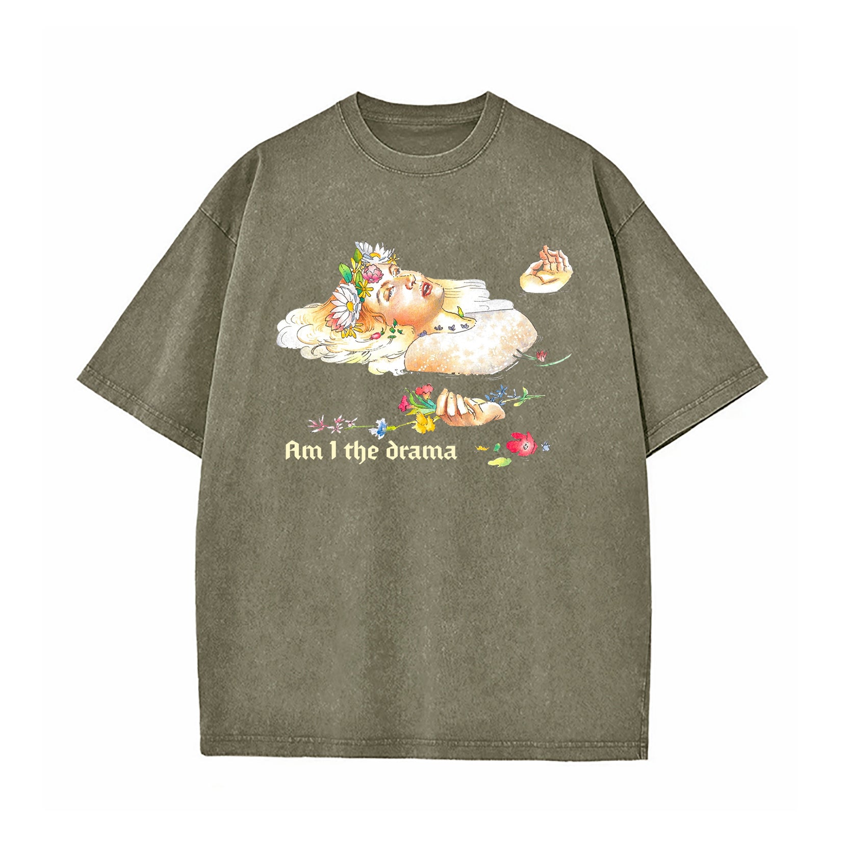 Shakespeare Hamlet Am I The Drama Washed T-Shirt