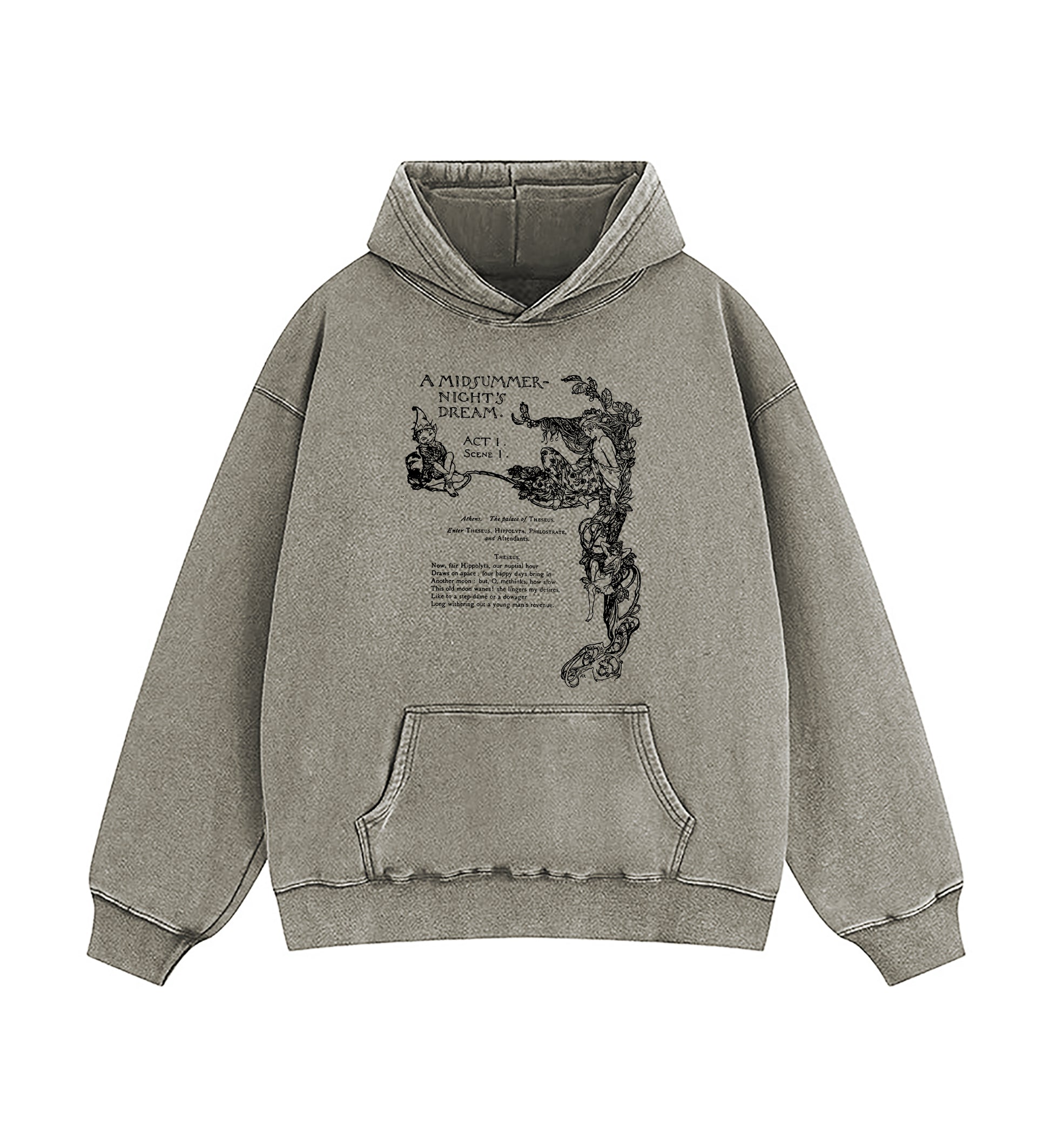 Shakespeare Literature Poet Washed Hoodie