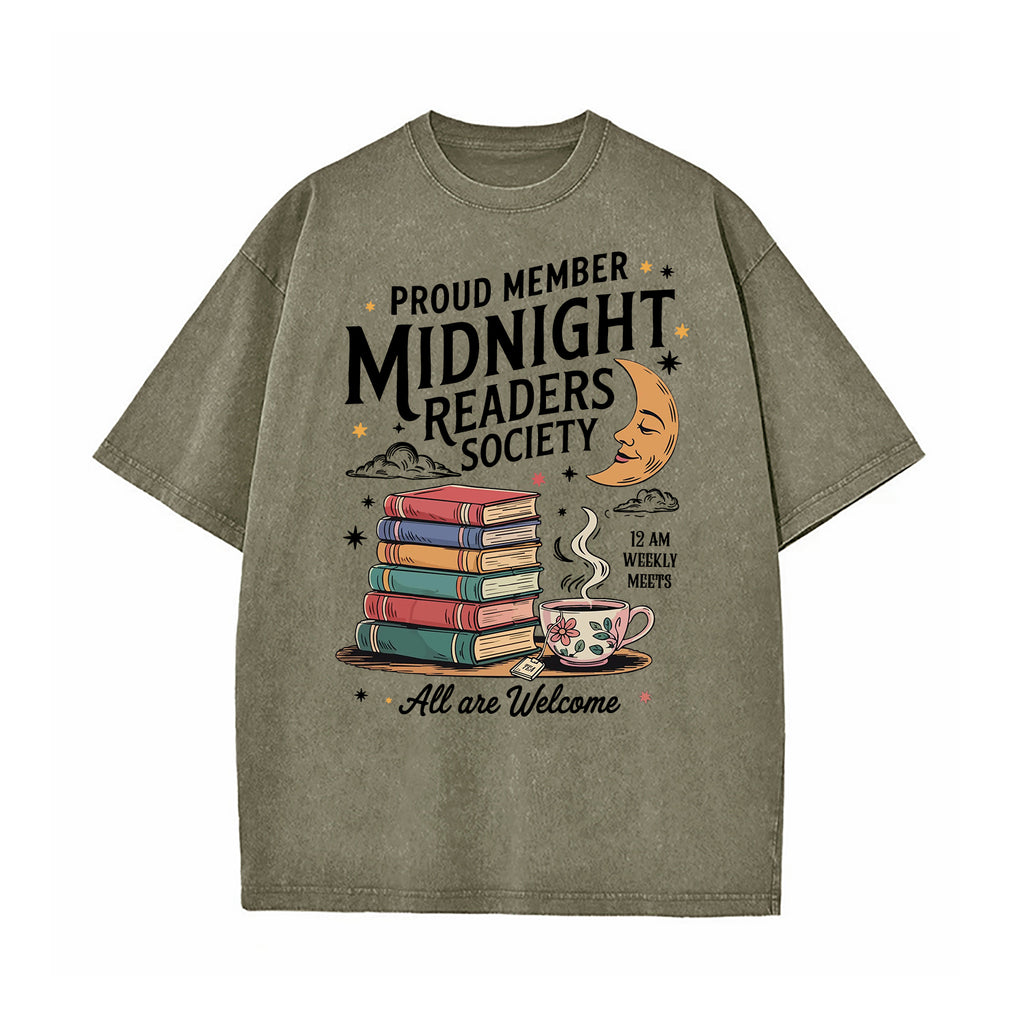 Midnight Readers Society Washed T-Shirt