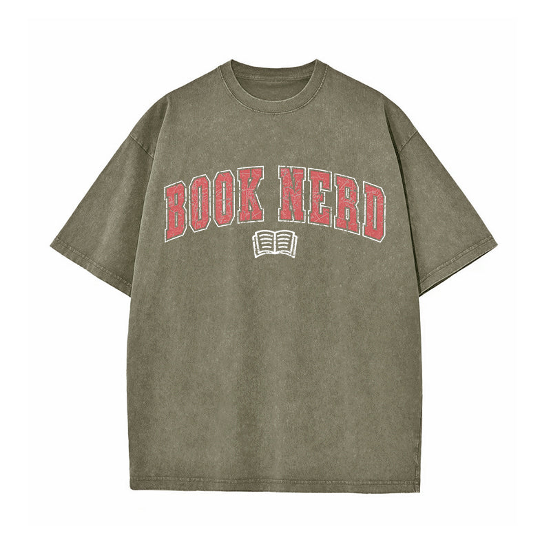Book Nerd Washed T-Shirt