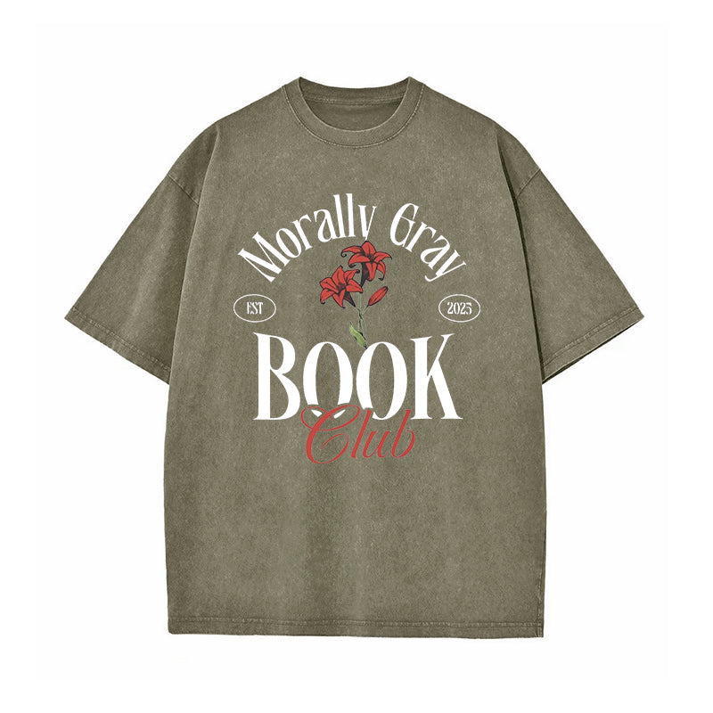 Morally Gray Book Club Washed T-Shirt