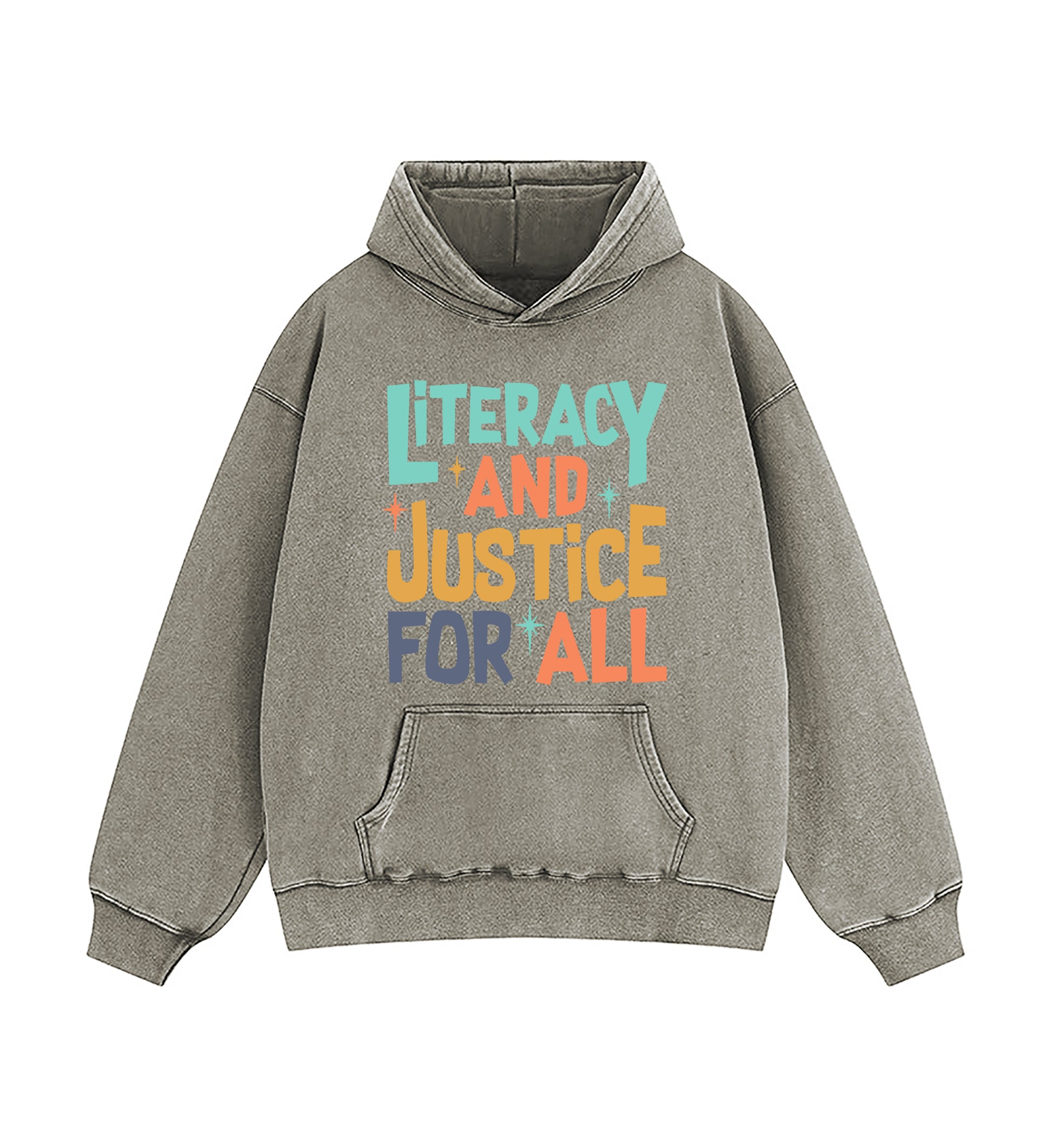 Literacy And Justice For All Washed Hoodie