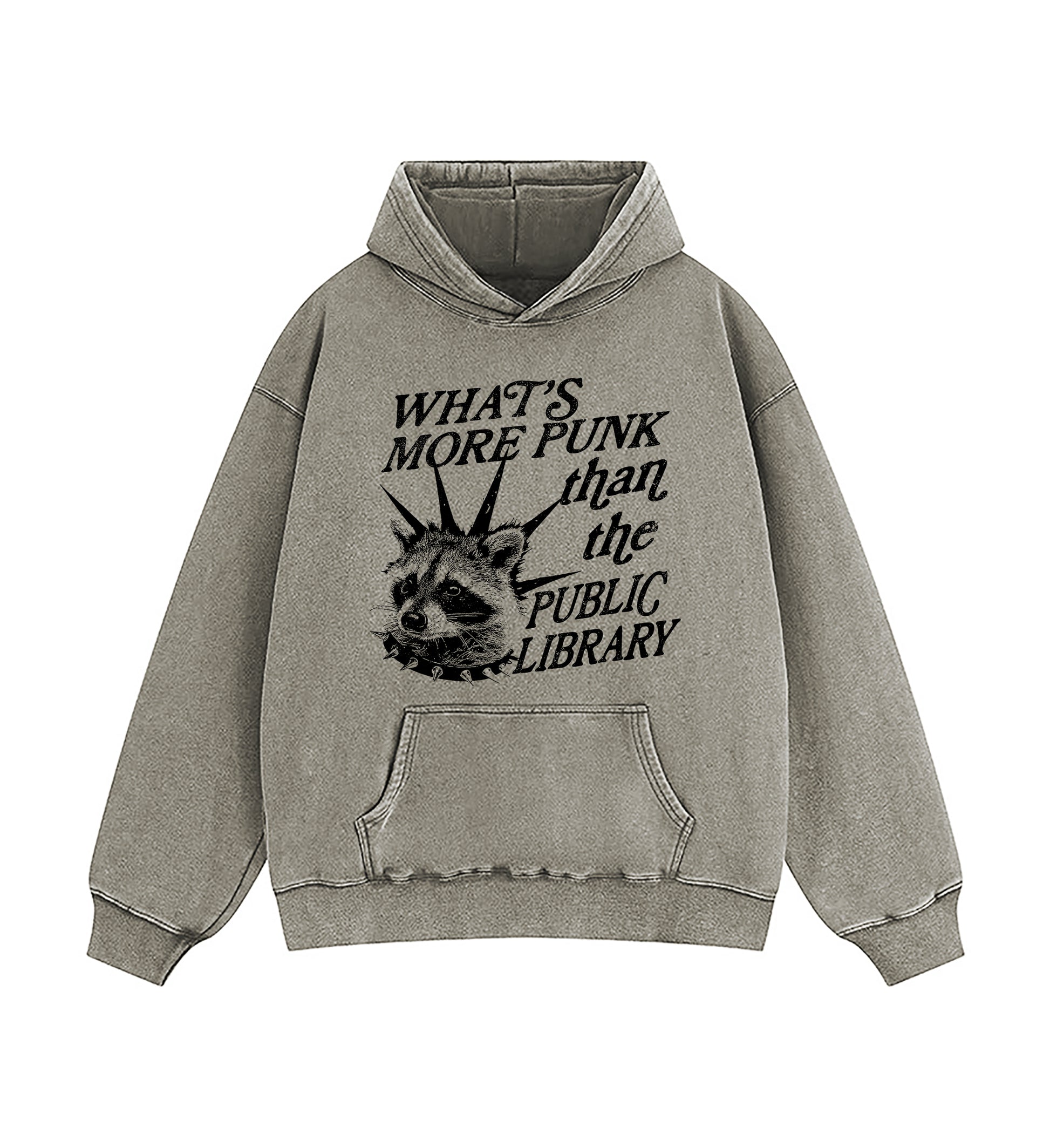 What's More Punk Than The Public Library Washed Hoodie