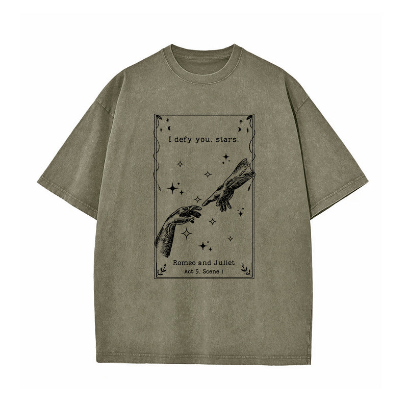 I Defy You Stars Romeo and Juliet Washed T-Shirt