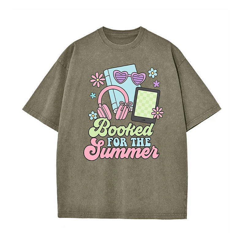 Booked For The Summer Washed T-Shirt