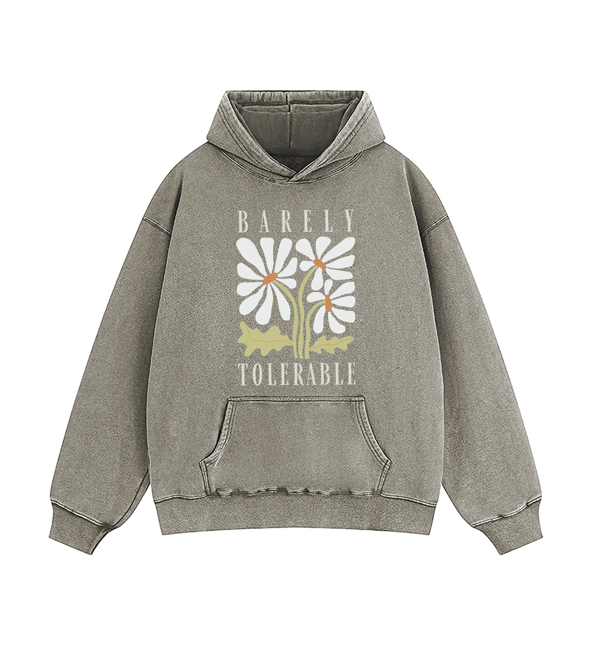 Pride and Prejudice Quote Barely Tolerable Washed Hoodie