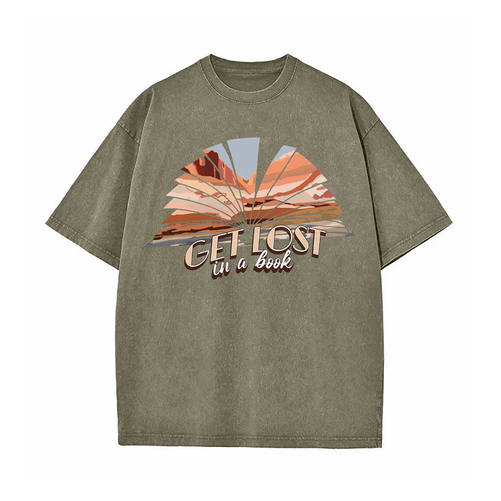 Get Lost In A Book Washed T-Shirt