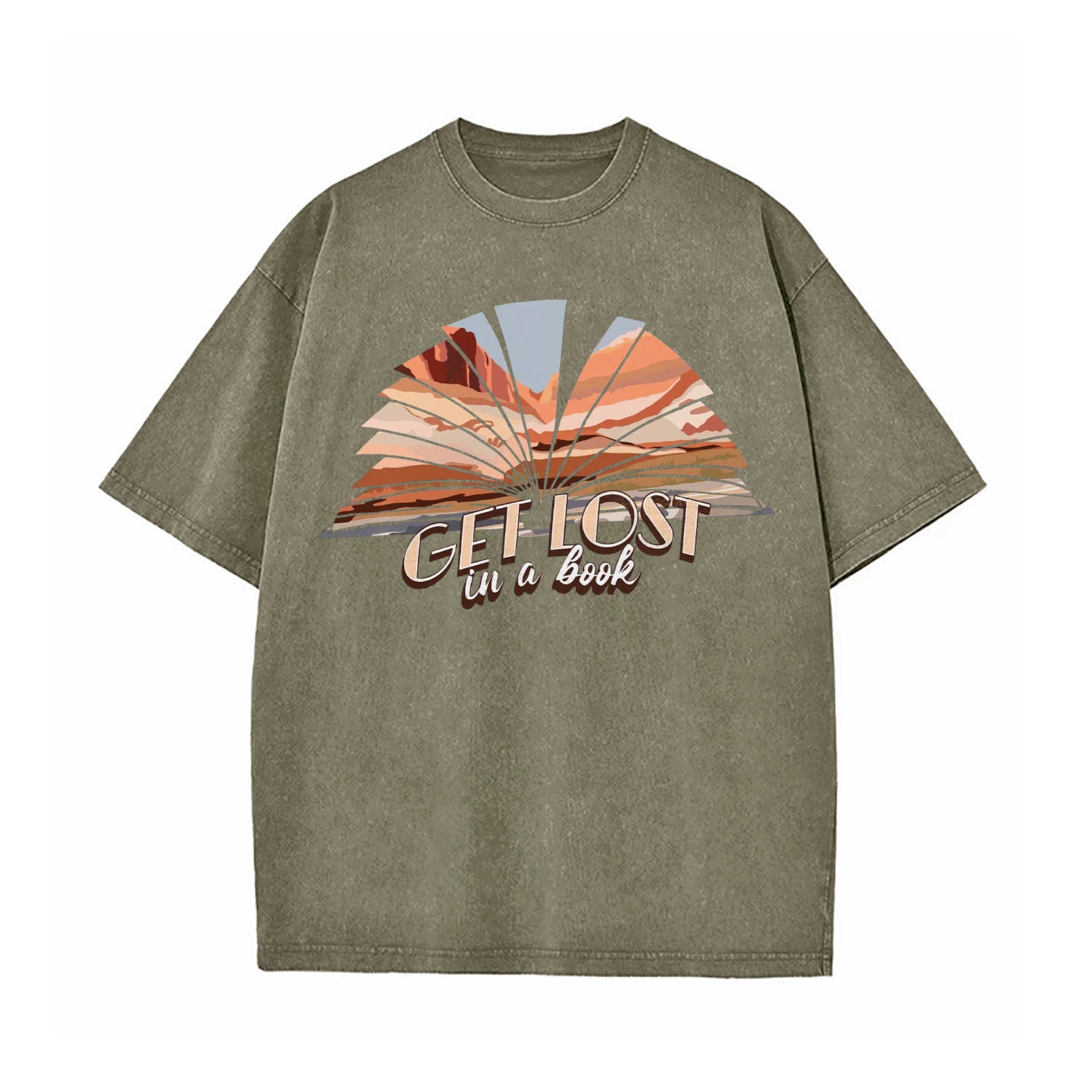 Get Lost In A Book Washed T-Shirt