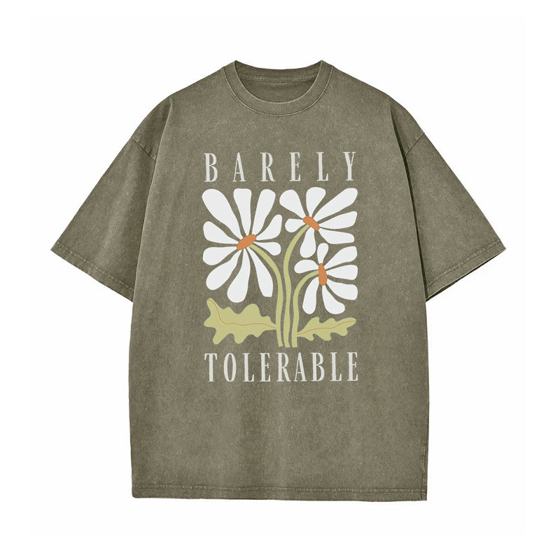 Pride and Prejudice Quote Barely Tolerable Washed T-Shirt