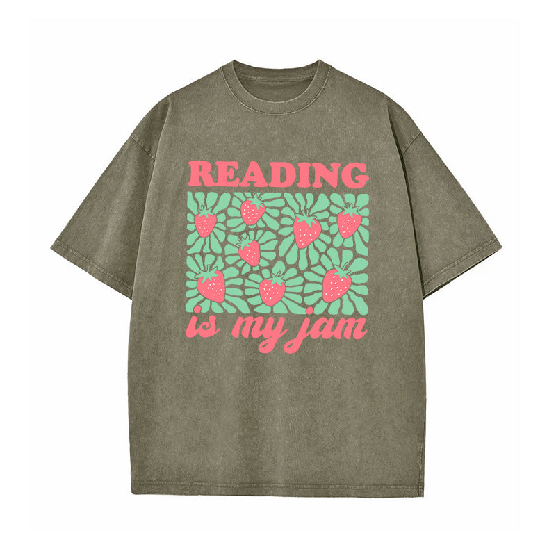 Reading Is My Jam Washed T-Shirt