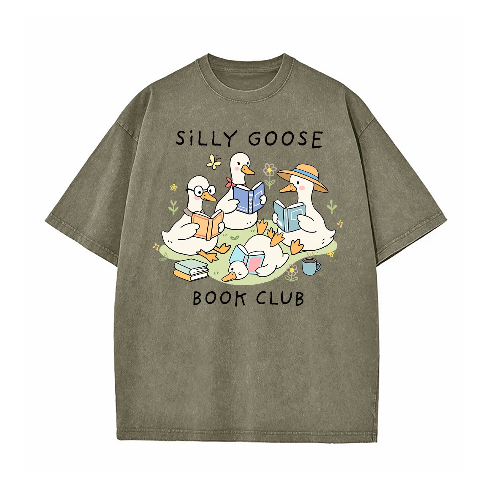 Silly Goose Book Club Washed T-Shirt