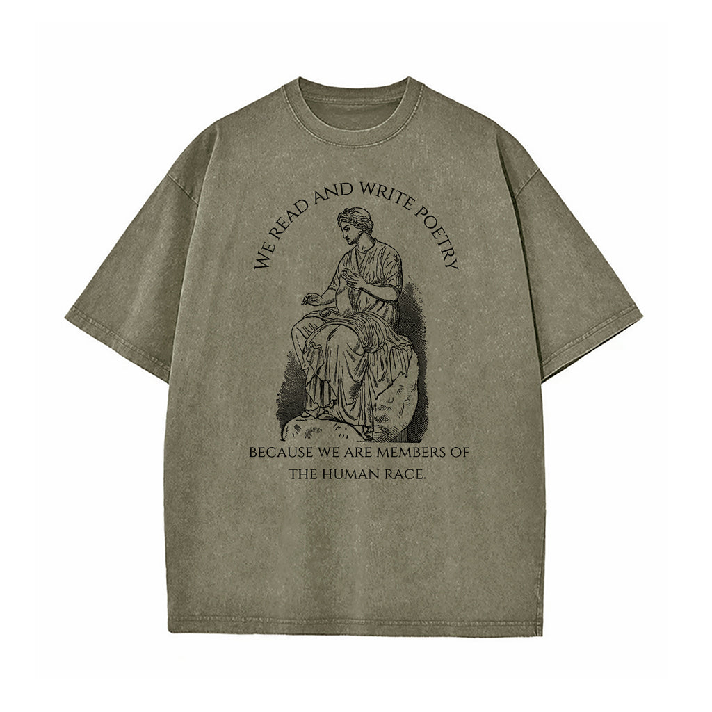 We Read And Write Poetry Washed T-Shirt