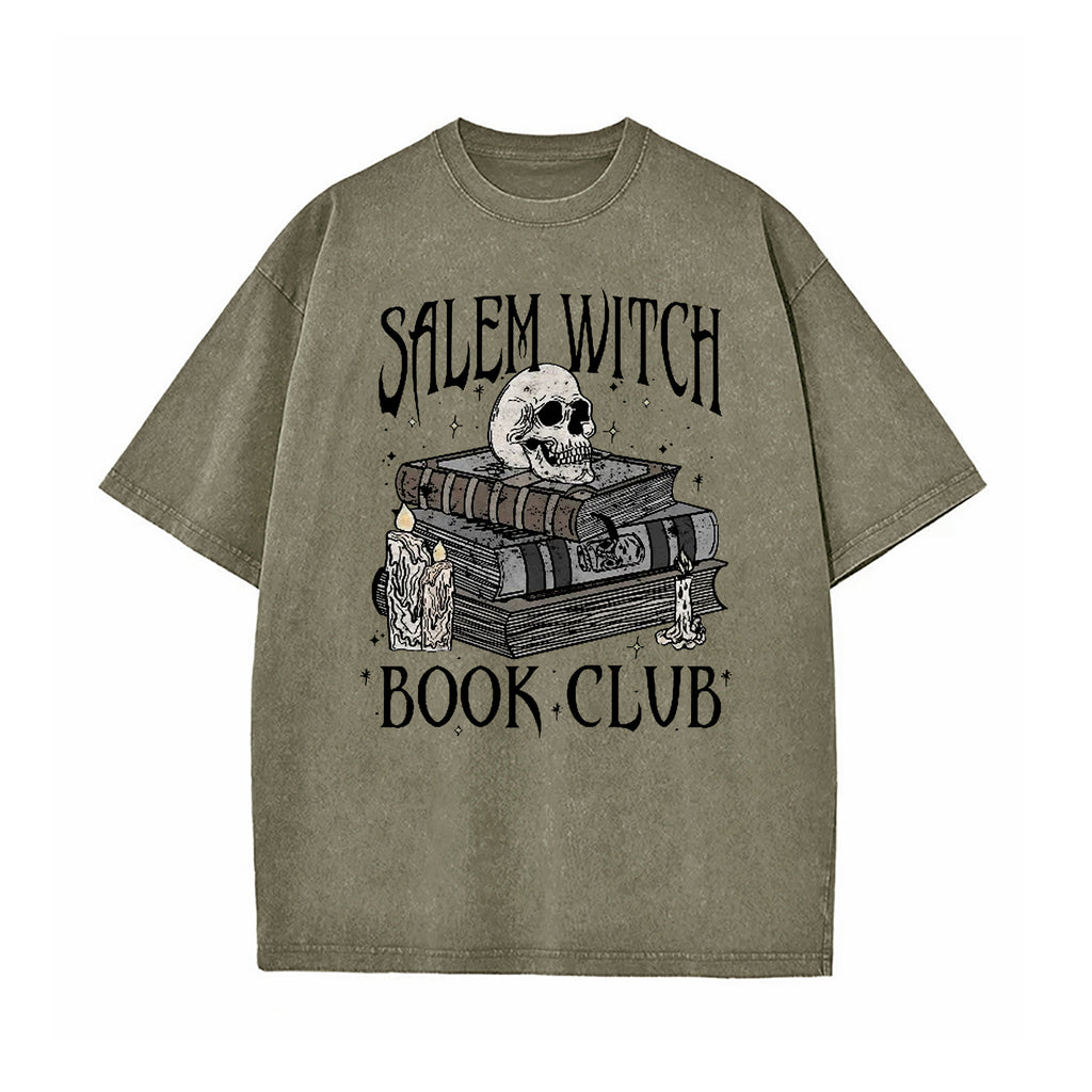 Salem Witch Book Club Washed T-Shirt