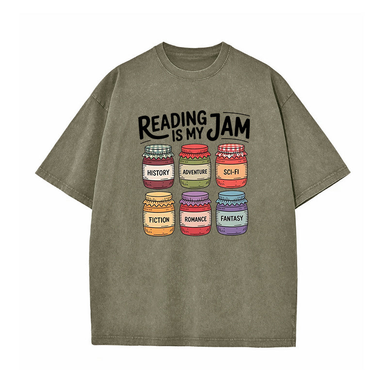 Reading Is My Jam Washed T-Shirt