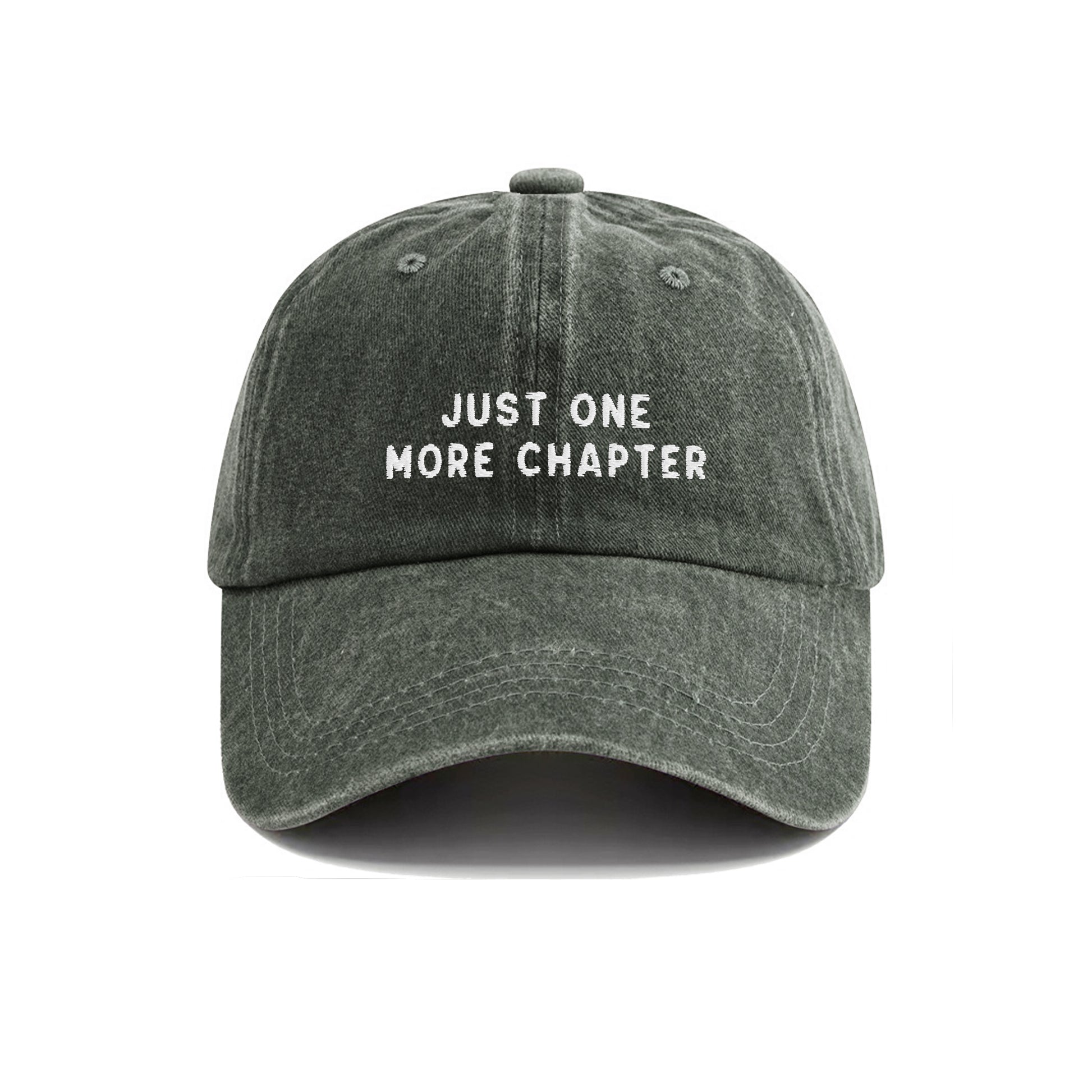 Just One More Chapter Embroidered Washed Cap