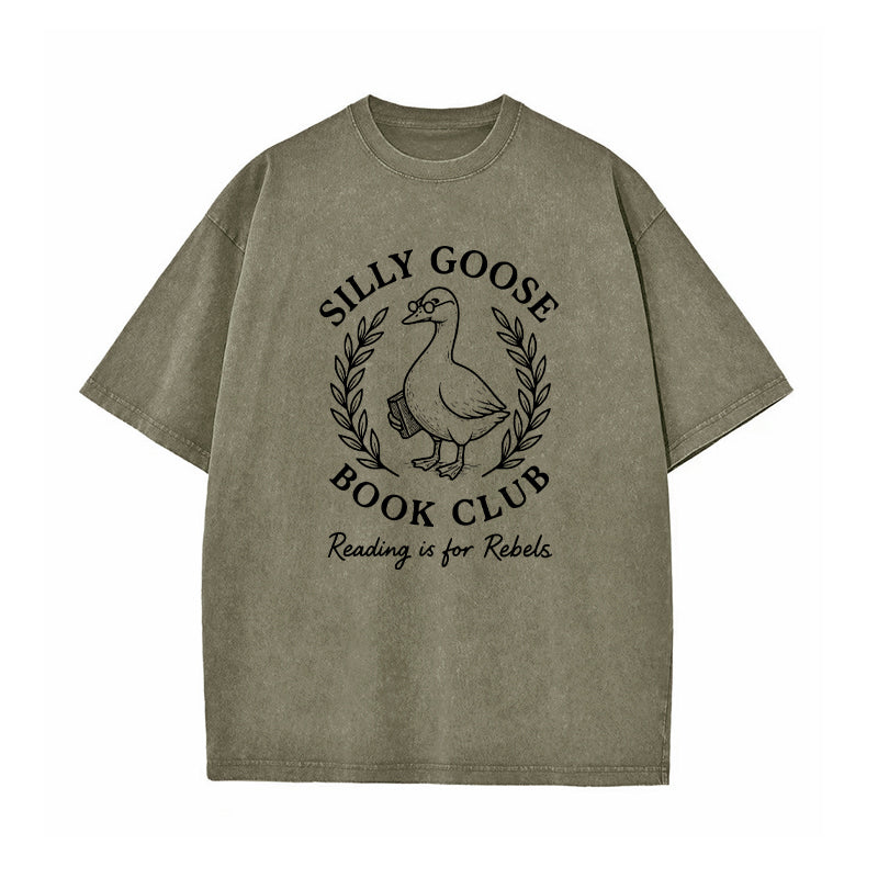 Silly Goose Book Club Washed T-Shirt