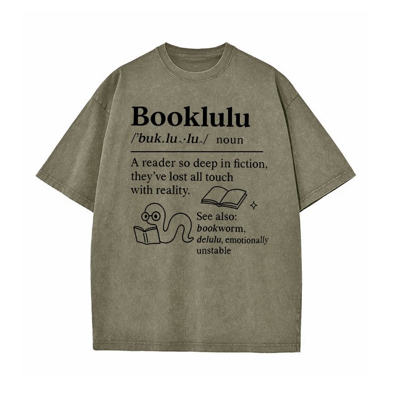 Booklulu Bookworm Washed T-Shirt