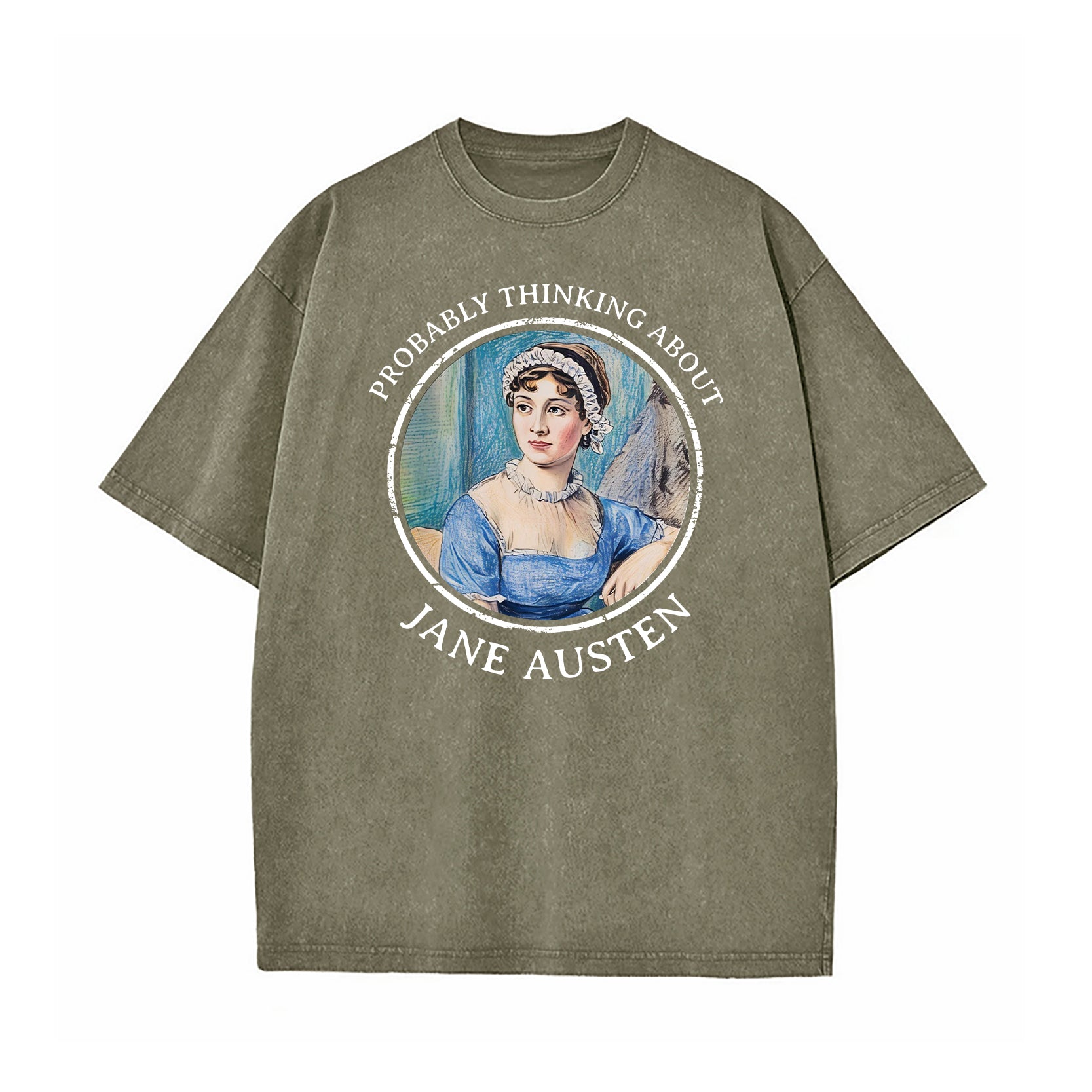 Probably Thinking About Jane Austen Washed T-Shirt
