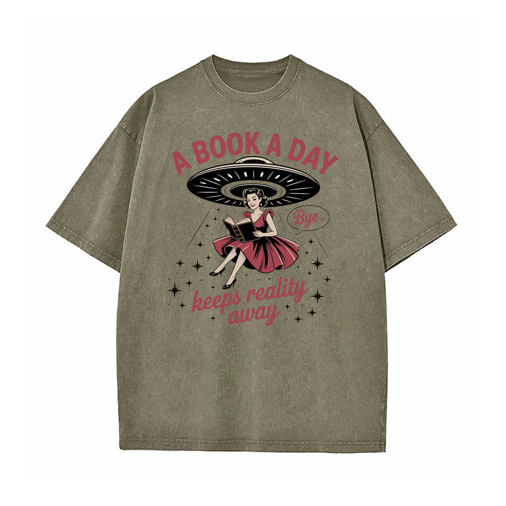 A Book A Day Washed T-Shirt