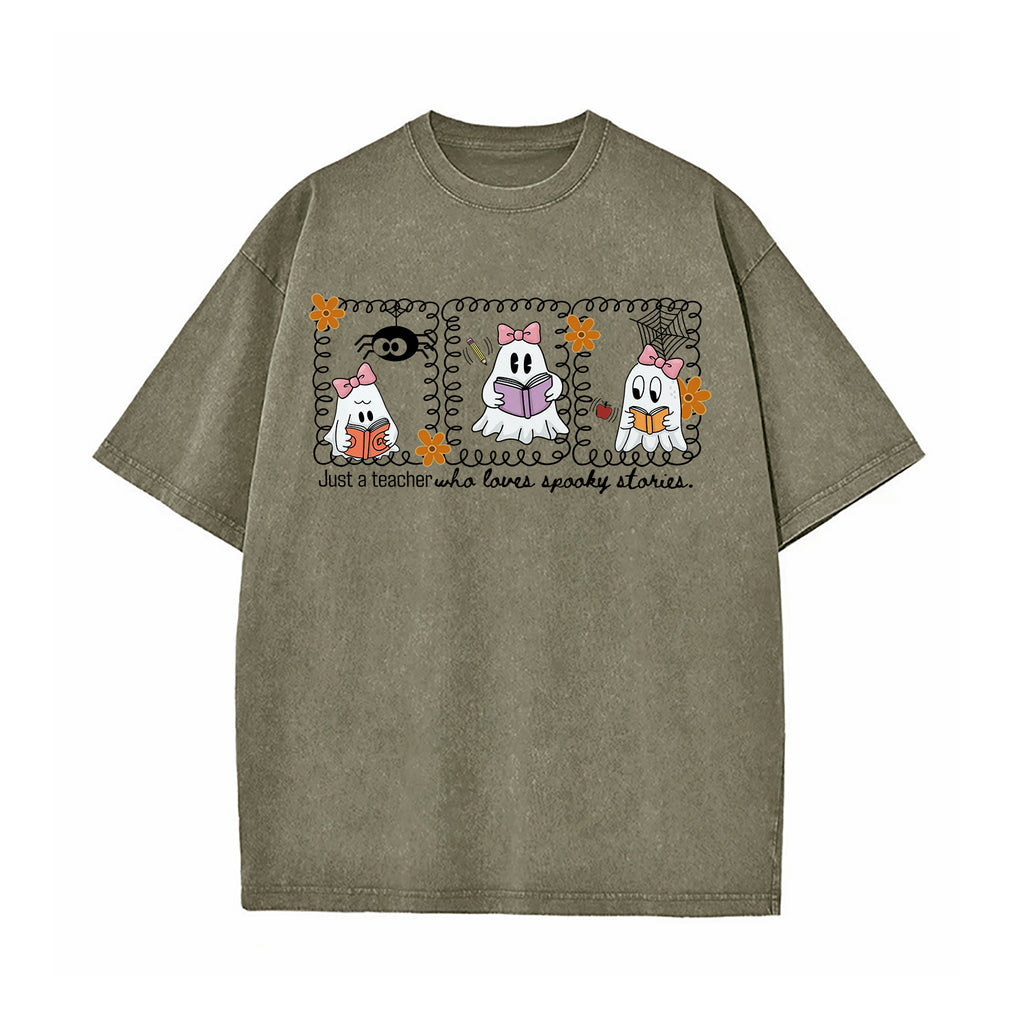 Reading Teacher Washed T-Shirt