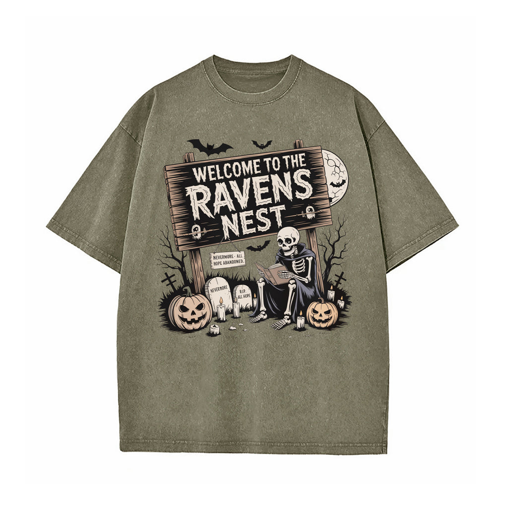Welcome to the Raven's Nest Washed T-Shirt
