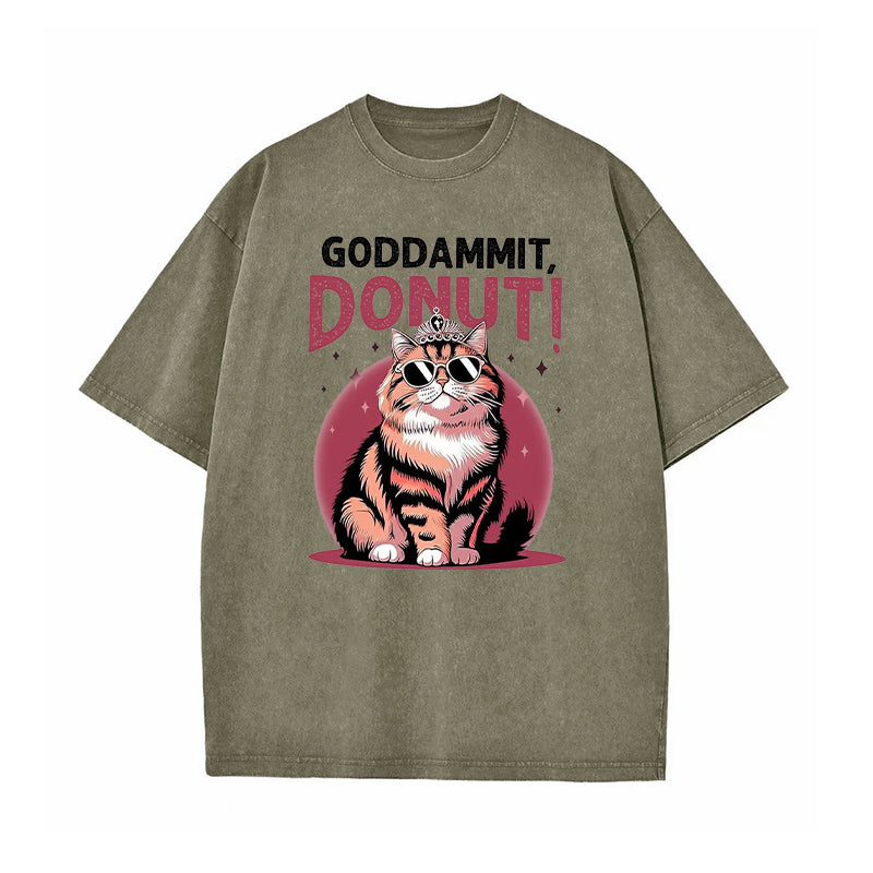 Dungeon Crawler Carl Goddammit Donut Washed T-Shirt