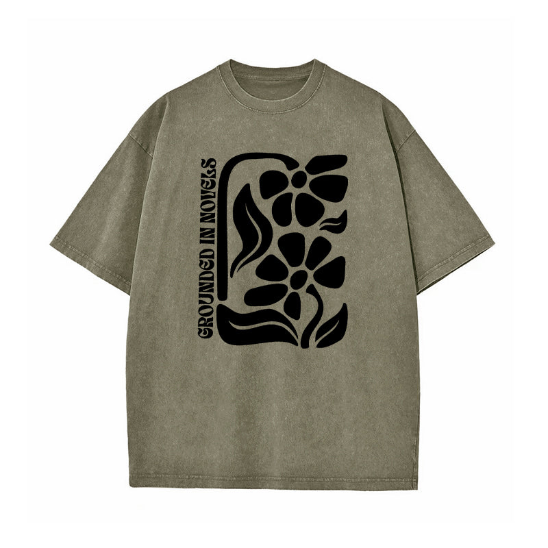 Grounded In Novels Washed T-Shirt