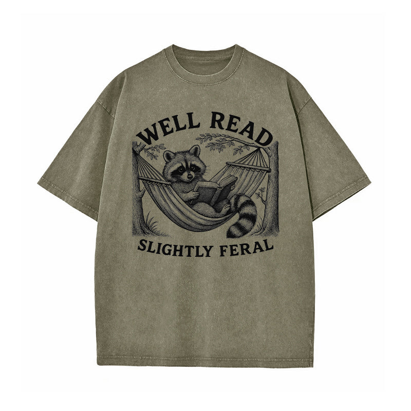 Well Read Slightly Feral Washed T-Shirt