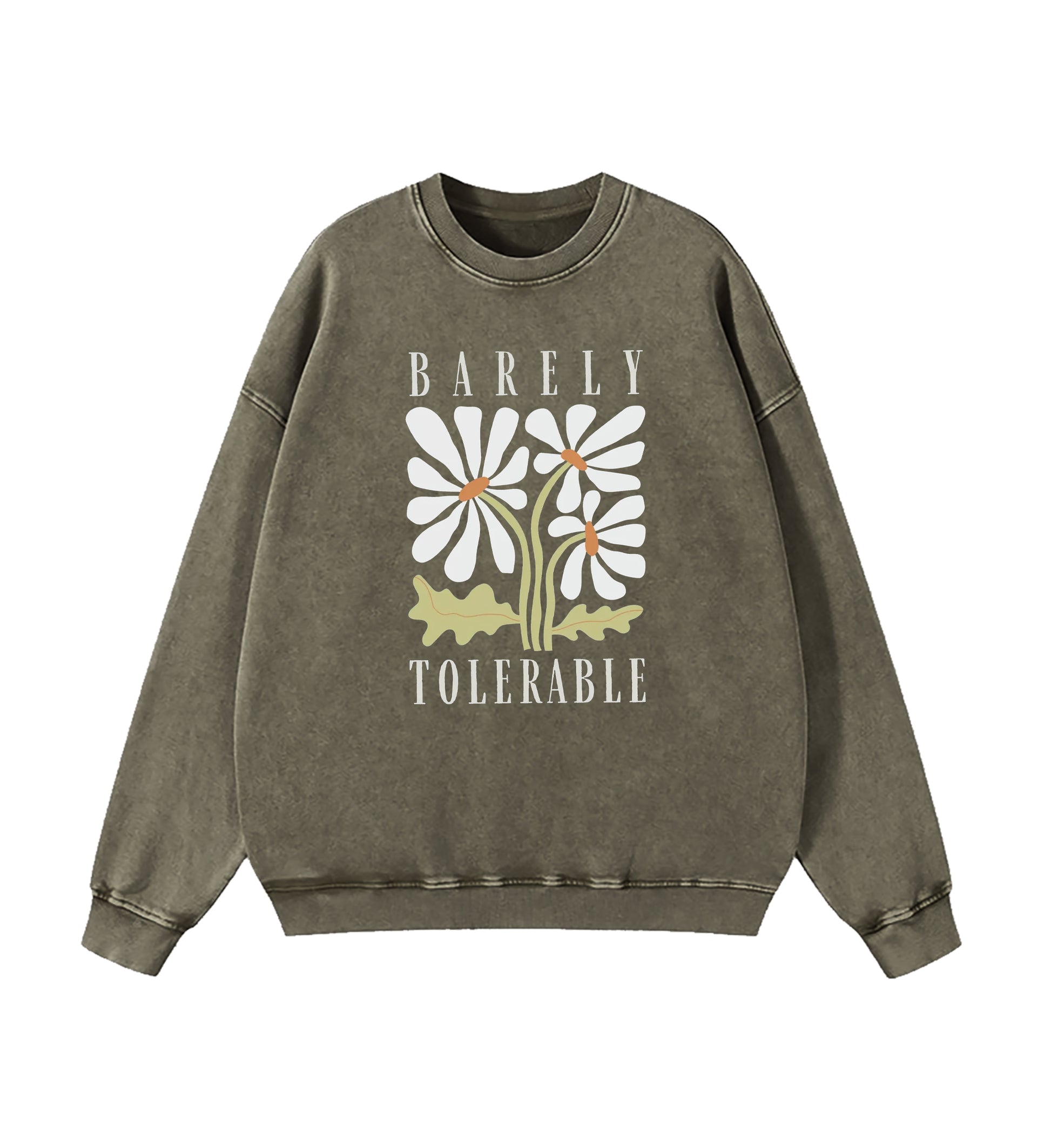 Pride and Prejudice Quote Barely Tolerable Washed Sweatshirt