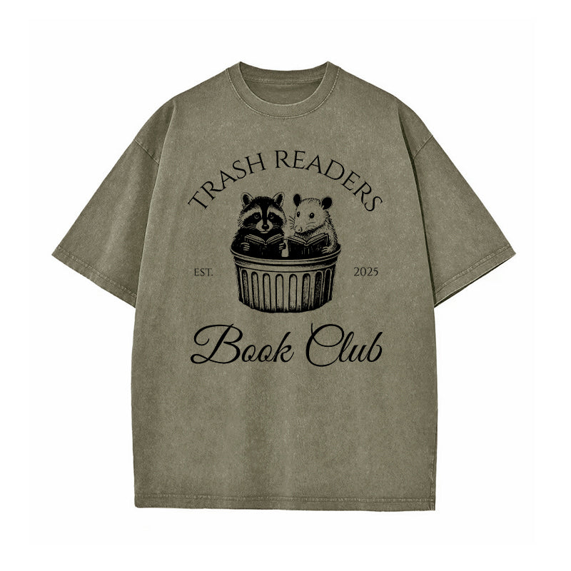 Trash Readers Book Club Washed T-Shirt