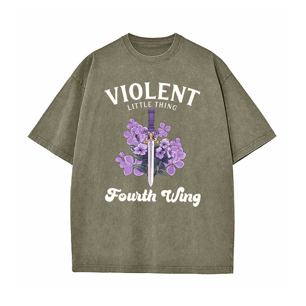 Violent Little Thing Violet Sorrengail Washed T-Shirt