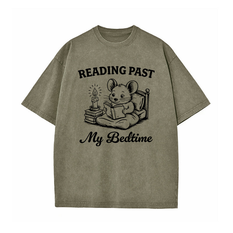 Reading Past My Bedtime Washed T-Shirt