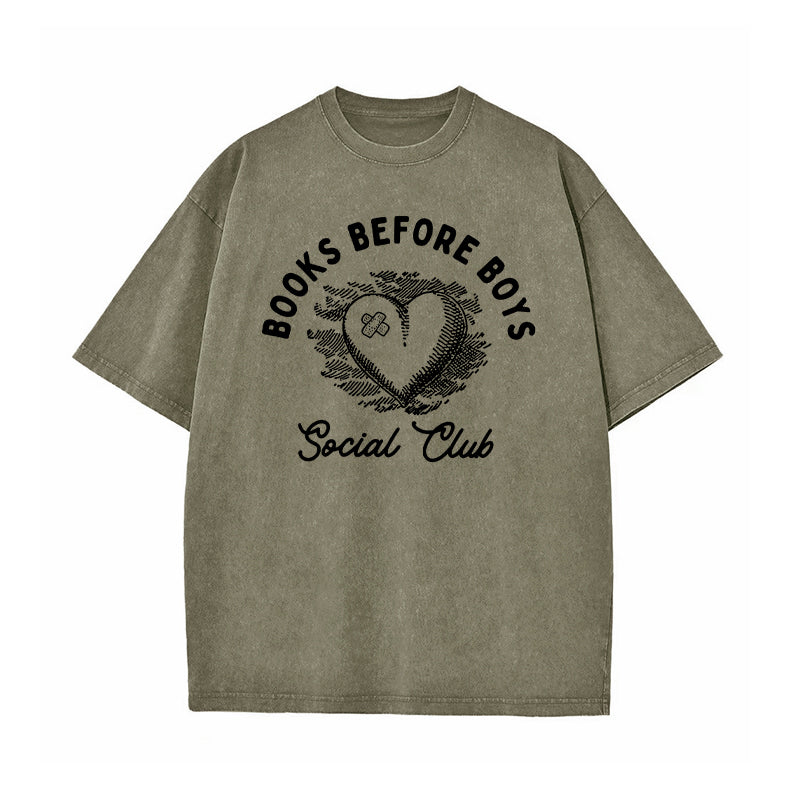 Books Before Boys Social Club Washed T-Shirt
