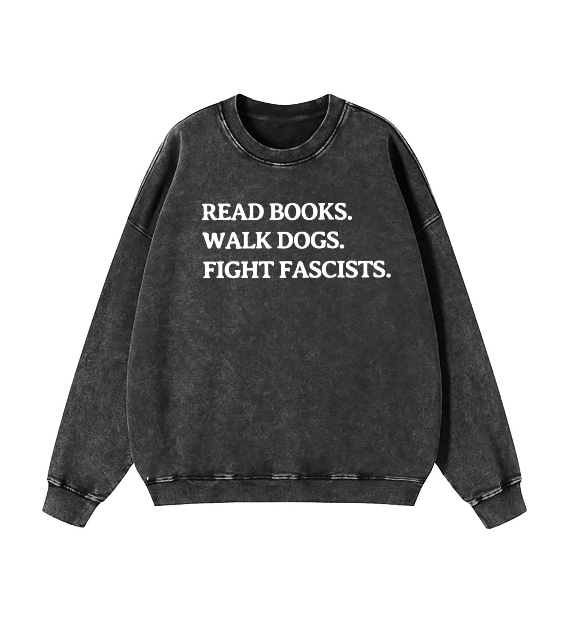 Read Books Walk Dogs And Fight Sweatshirt