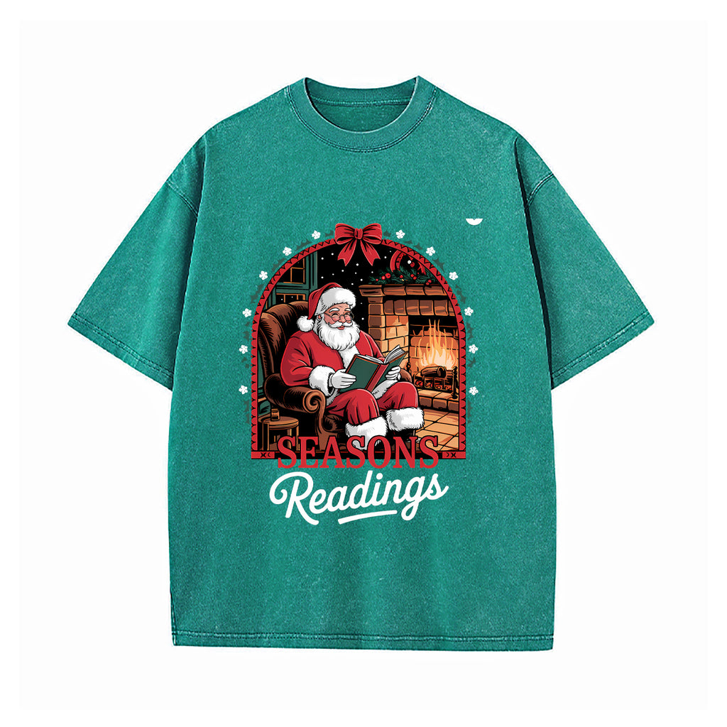 Reading Santa Claus Bookish Christmas Reading Lovers Essential T-Shirt