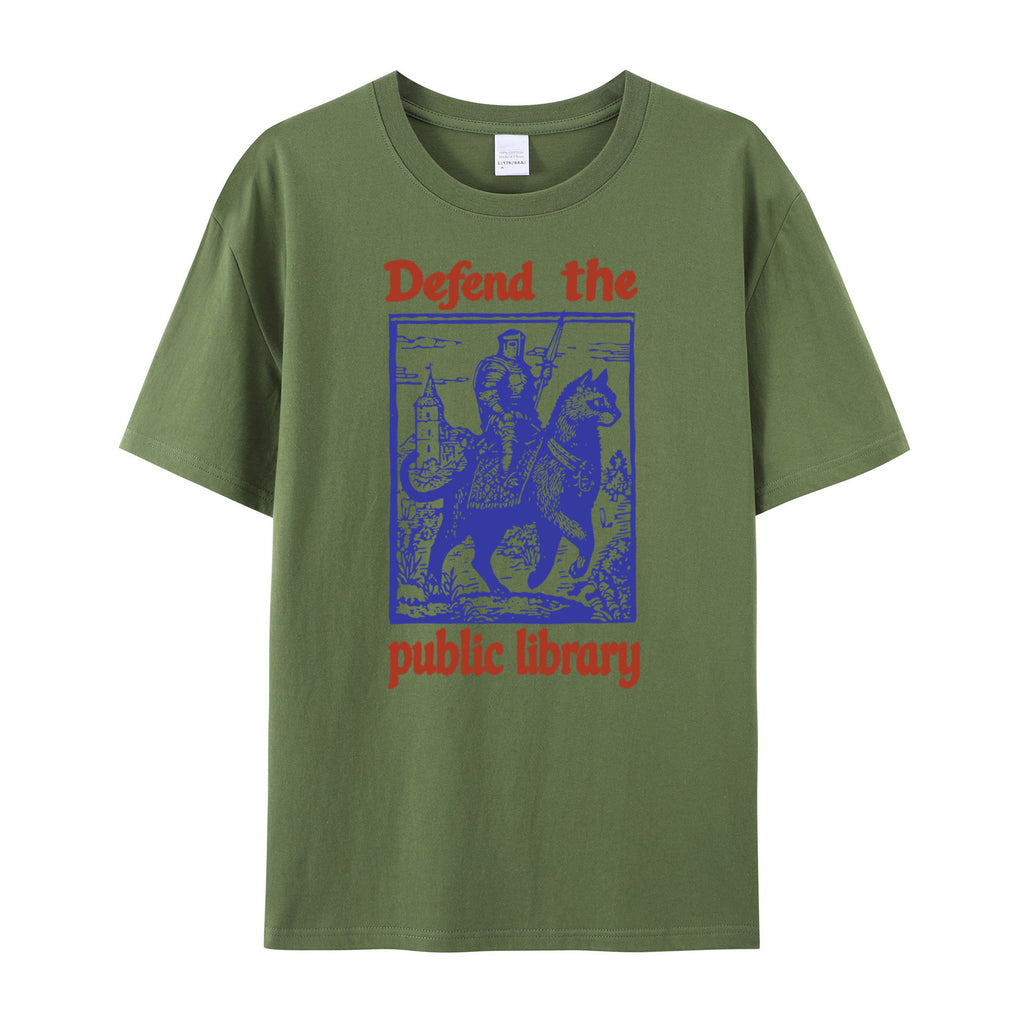 Defend the Public Library cotton T-shirt