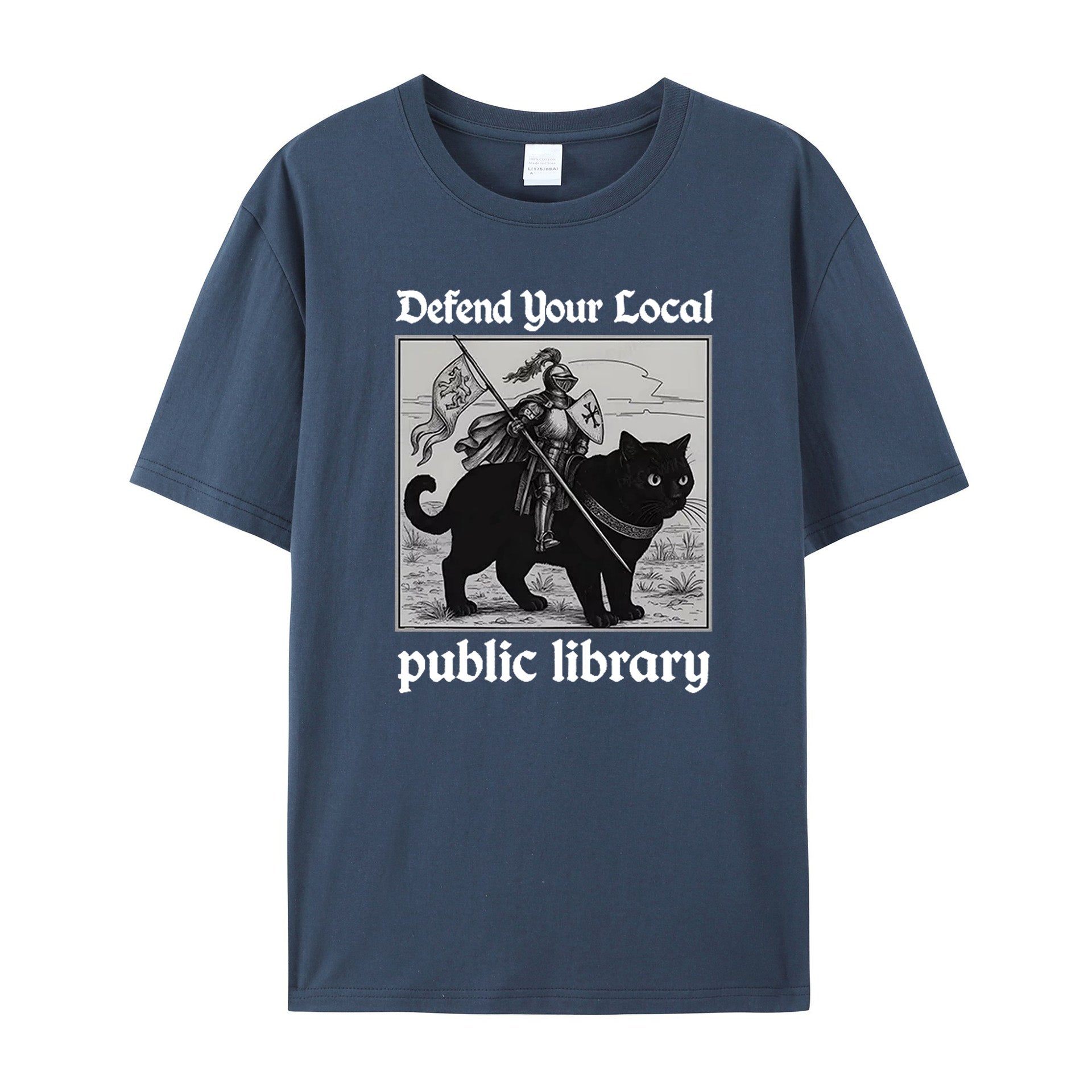 Defend Your Local public library cotton T-shirt
