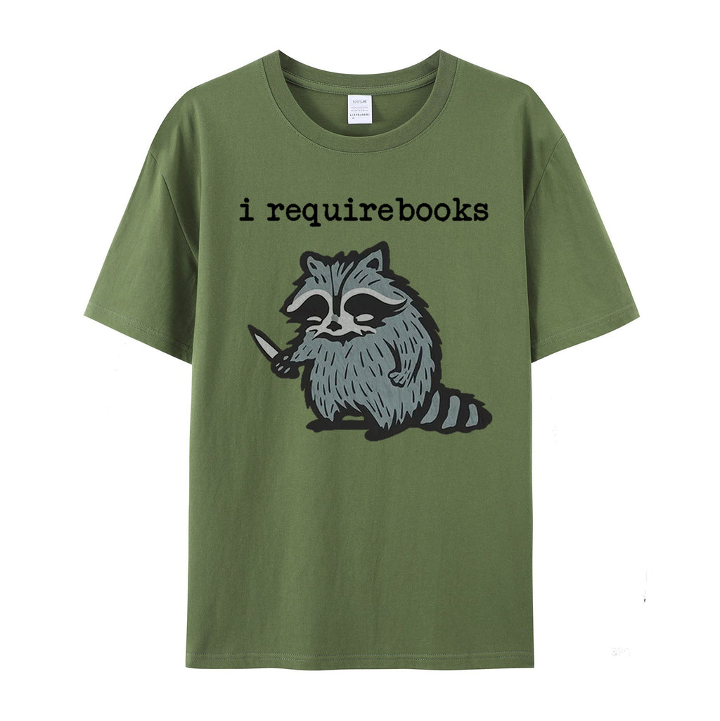 I Require Books cotton T-shirt