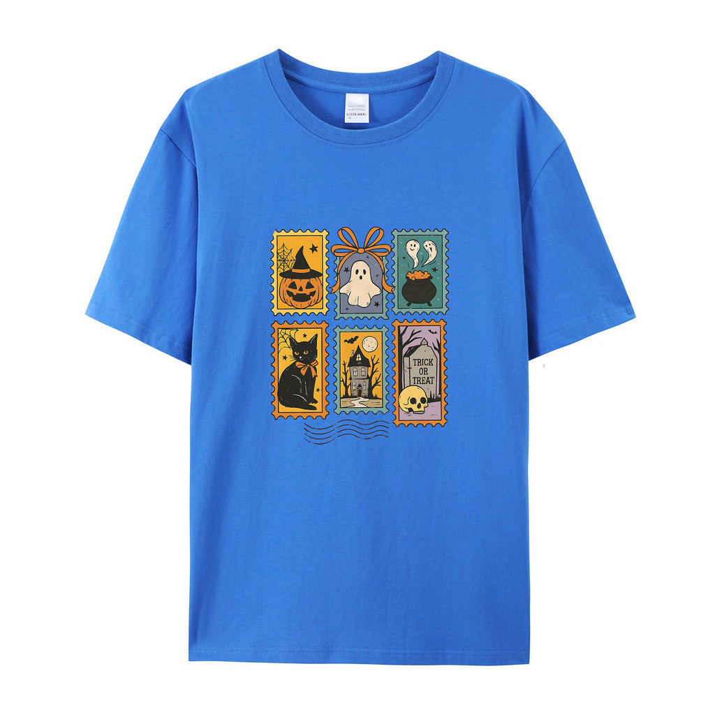 Halloween retro cotton T-shirts