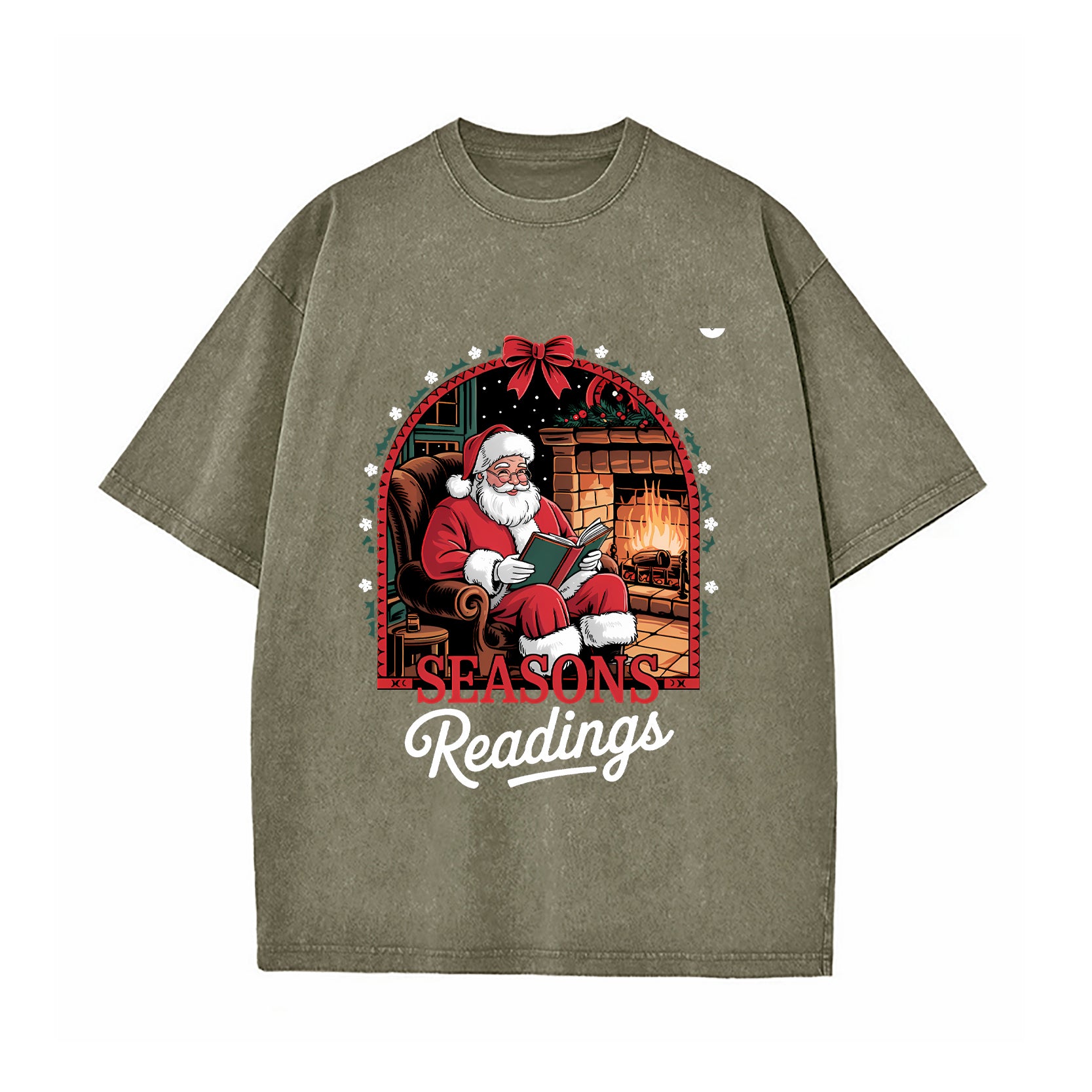 Reading Santa Claus Bookish Christmas Reading Lovers Essential T-Shirt