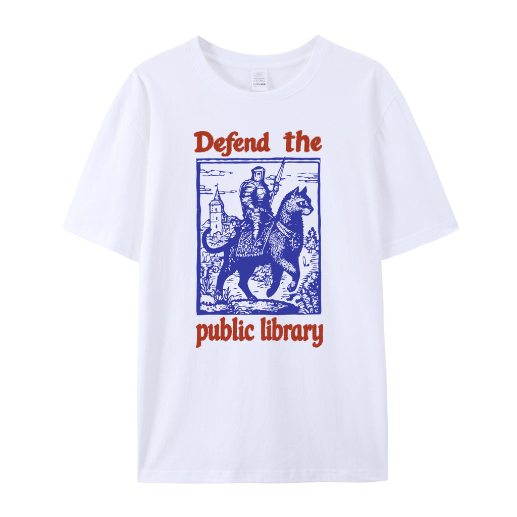 Defend the Public Library cotton T-shirt