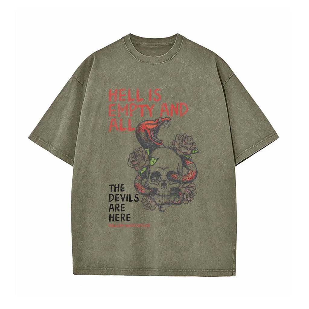 Hell Is Empty Washed T-Shirt