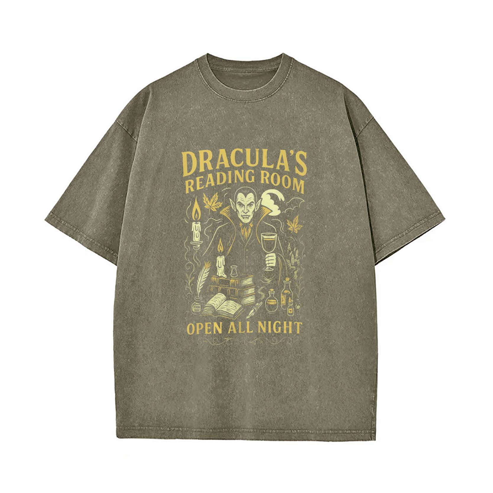 Dracula's Reading Room Washed T-Shirt