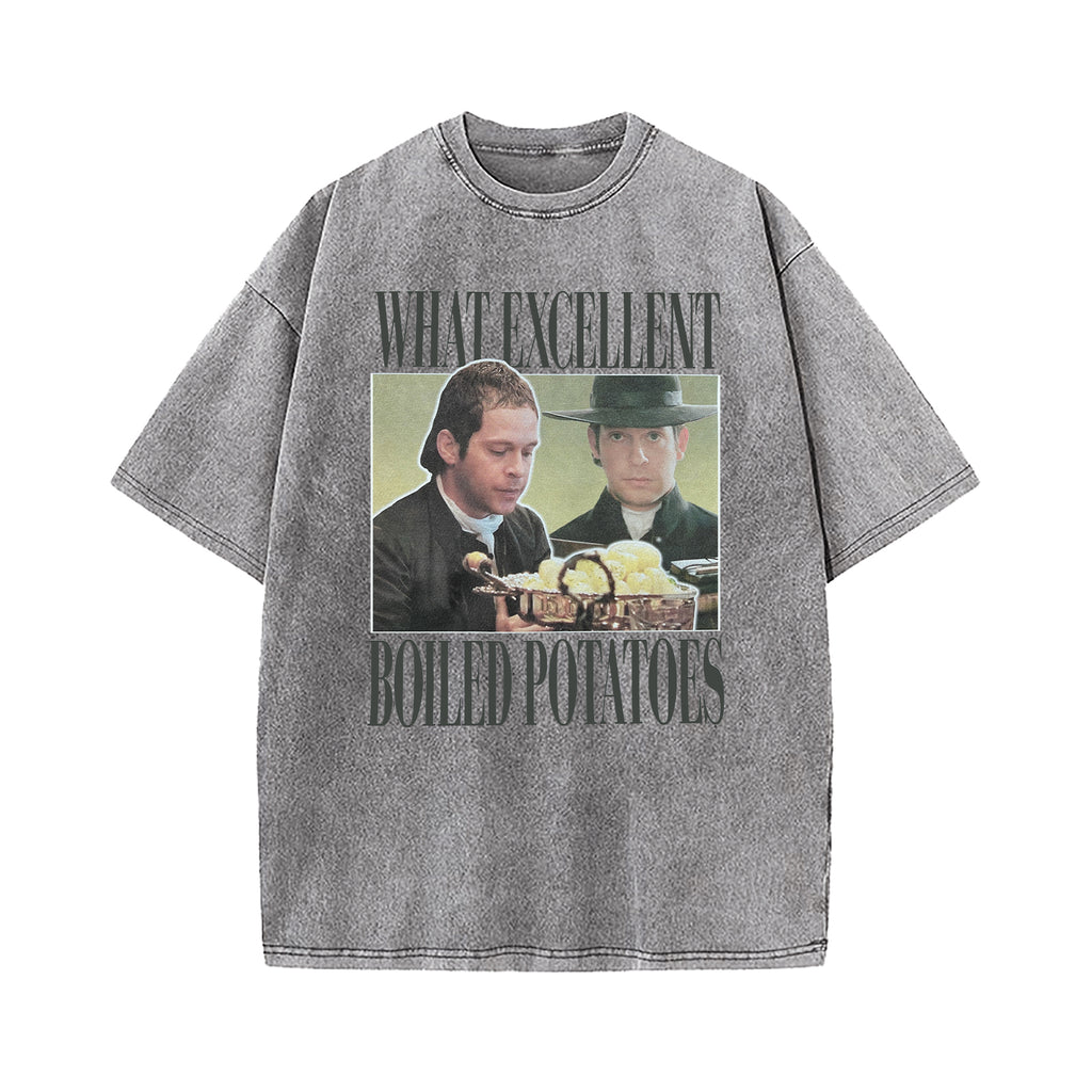 Boiled Potatoes Funny Meme Pride And Prejudice Washed T-Shirt