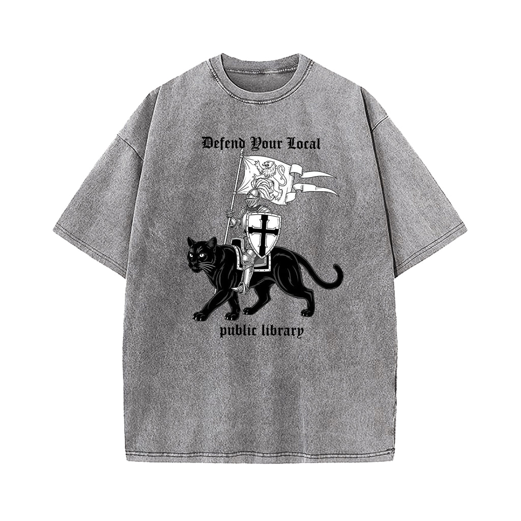 Defend Your Local Public Library Washed T-Shirt