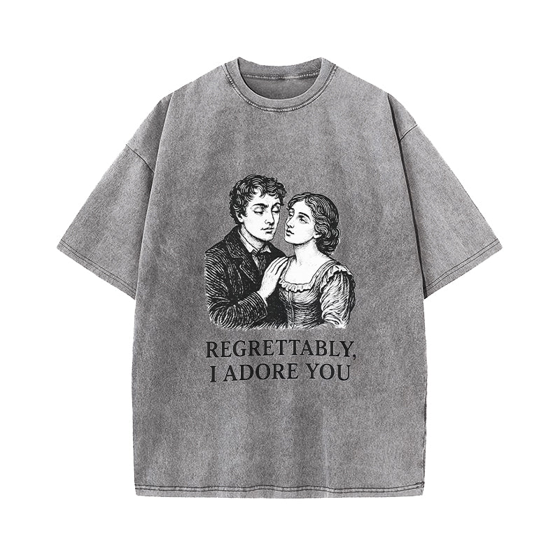 Vintage Bookish Humor Literary Washed T-Shirt