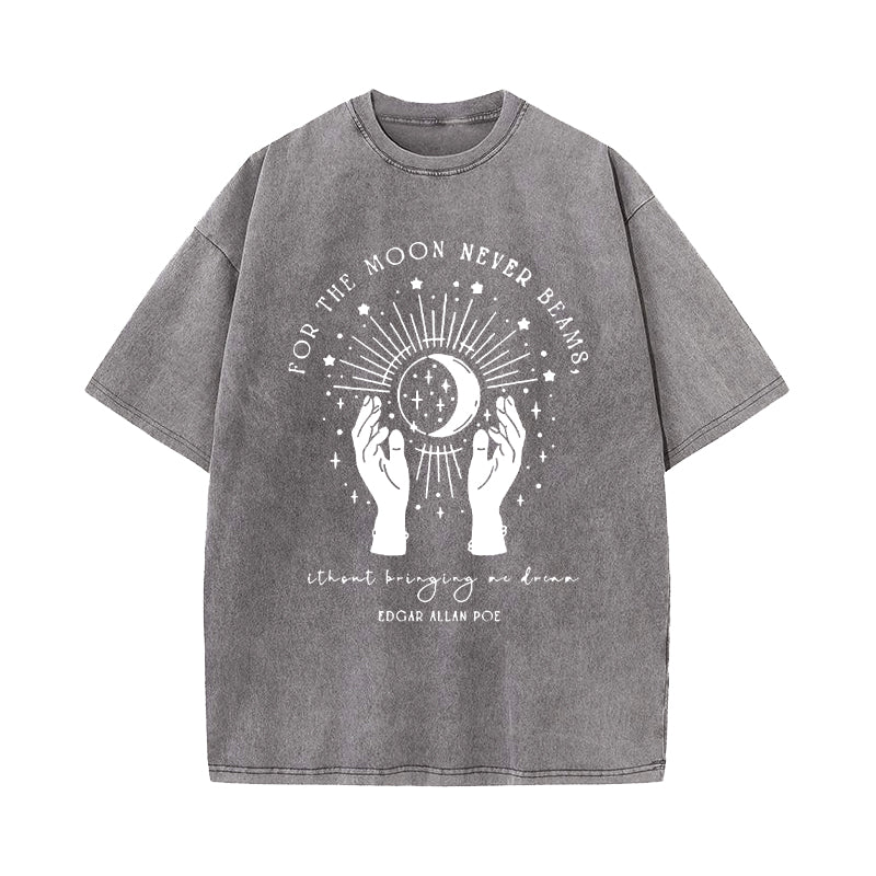 Edgar Allan Poe Celestial Stars Washed T-Shirt